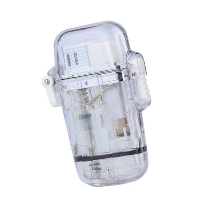 New Waterproof Plasma Lighter Pink Flame Cartoon Outdoor Camping Sports Windproof Lighter Smoking Camping Survival Gadget - Chic Cart