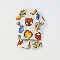 2024 NEW Cartoon Short Sleeved Suit Baby Boys Tracksuit Summer Clothing T-shirt + Shorts Kids 2 Piece Set Children's Wear Outfit - Chic Cart
