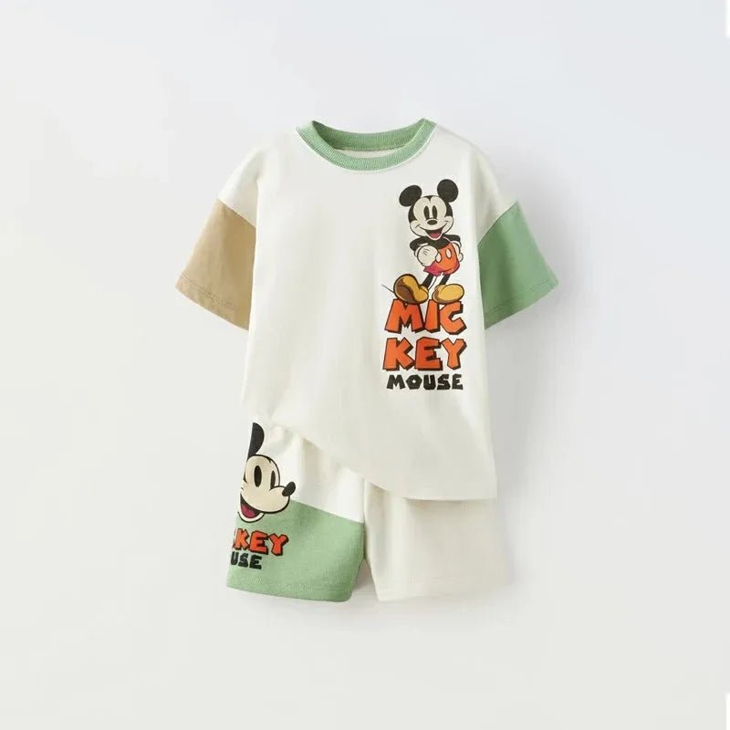 2024 NEW Cartoon Short Sleeved Suit Baby Boys Tracksuit Summer Clothing T-shirt + Shorts Kids 2 Piece Set Children's Wear Outfit - Chic Cart