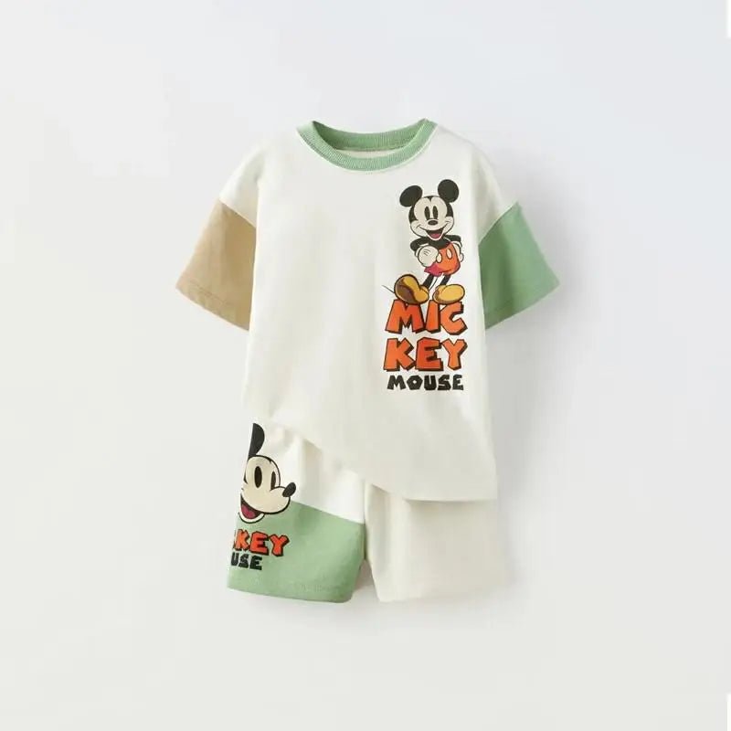 2024 NEW Cartoon Short Sleeved Suit Baby Boys Tracksuit Summer Clothing T-shirt + Shorts Kids 2 Piece Set Children's Wear Outfit - Chic Cart