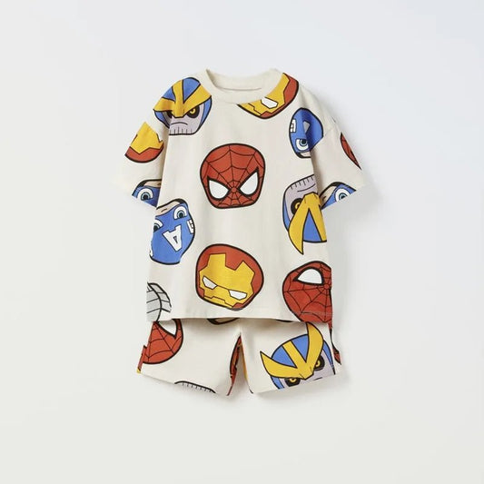 2024 NEW Cartoon Short Sleeved Suit Baby Boys Tracksuit Summer Clothing T-shirt + Shorts Kids 2 Piece Set Children's Wear Outfit - Chic Cart