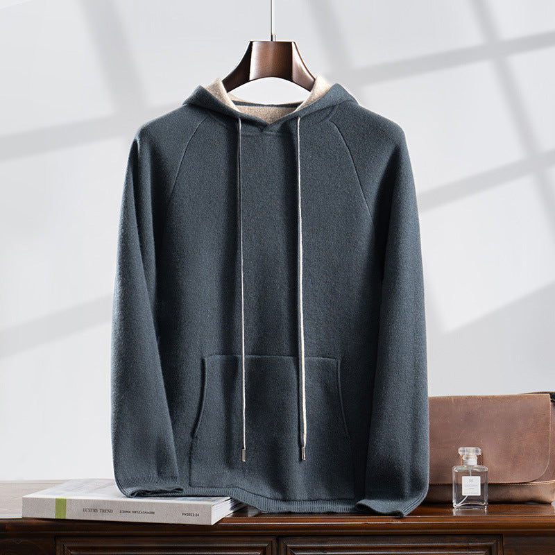 Fall Winter Men Pure Cashmere Sports Sweater