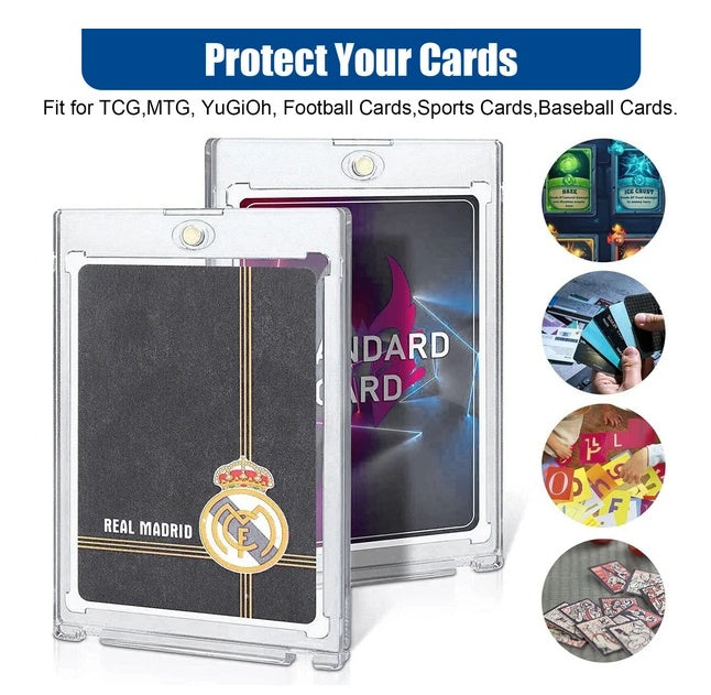 30 Pack Magnetic Trading Sports Card Holders 35pt One AMI Cart