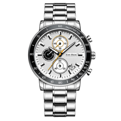 Waterproof Watch Luminous Small Three-pin Steel Watch