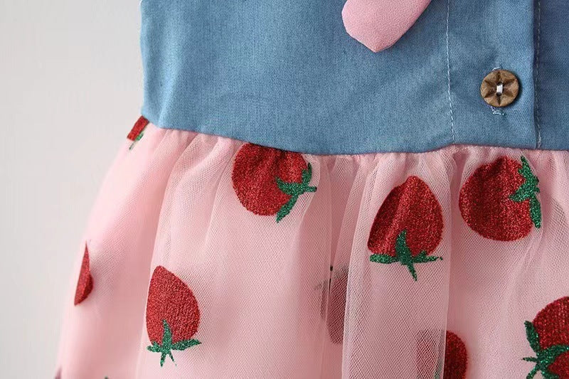Fashion Girls Dress Streamer Denim