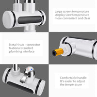 Kitchen Electric Water Tap  Water Heater Temperature Display