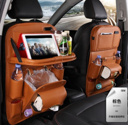 PU Leather Car Storage Bag Multifunction Seat Back.