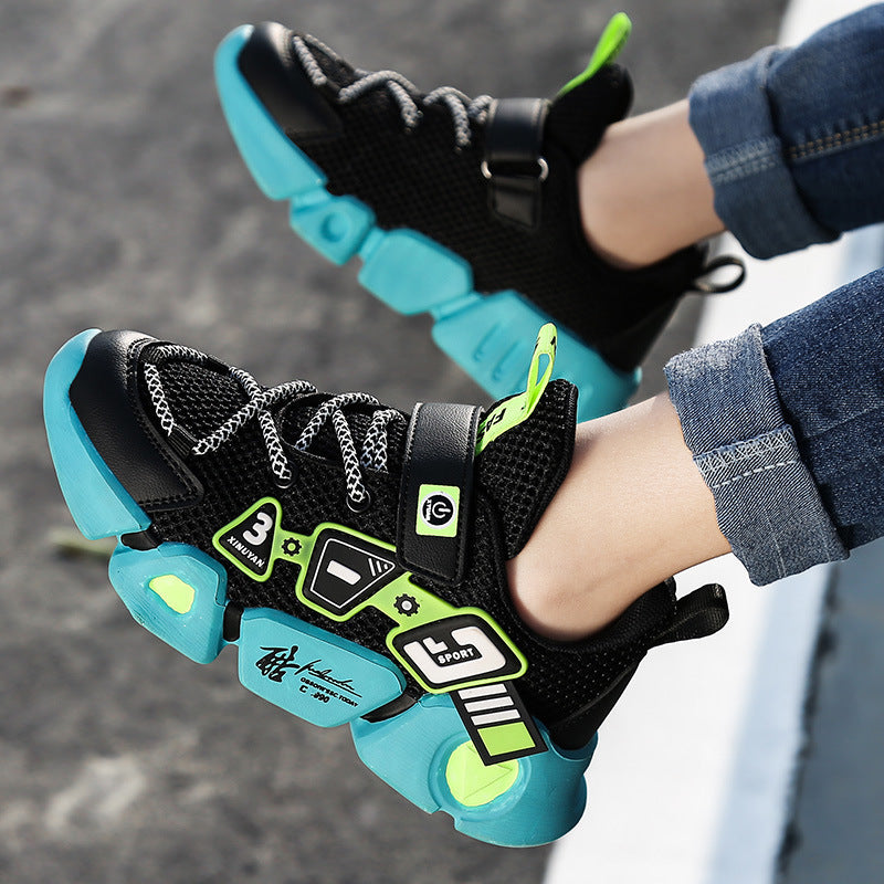 Mesh Fly Woven Velcro Breathable Sneakers for Women