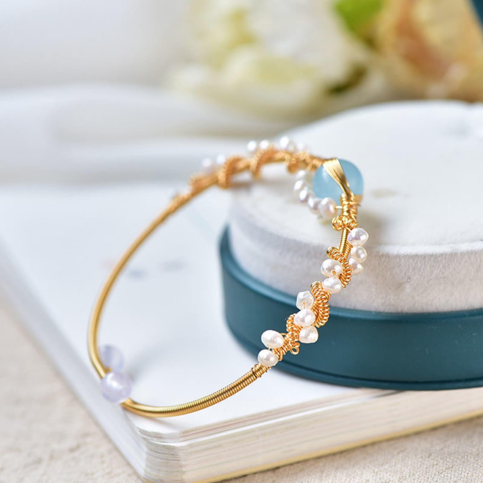 Pearl Bracelets For Women Gold Plating Pearl Bracelet Gold Wire