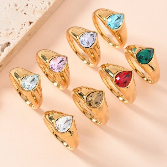 Rings Fashion Personality Teardrop-shaped Ring