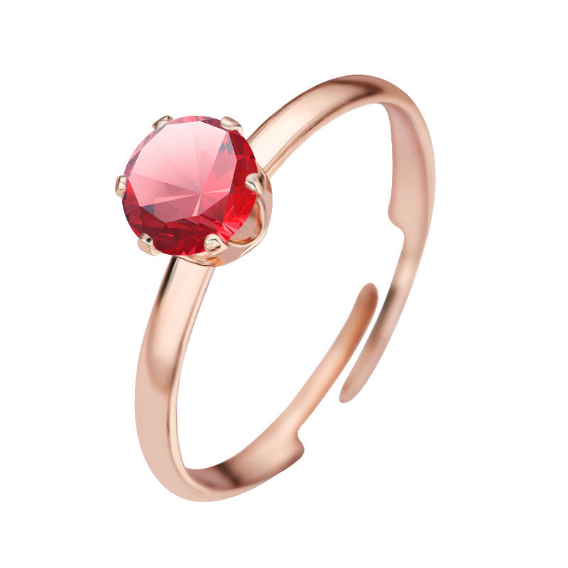 Ring 18K Gold Plating Mini Drill Ins Fashion Personality