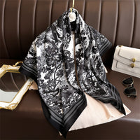 Fashion Printed Silk Scarf Twill Silk High Quality Square Scarf
