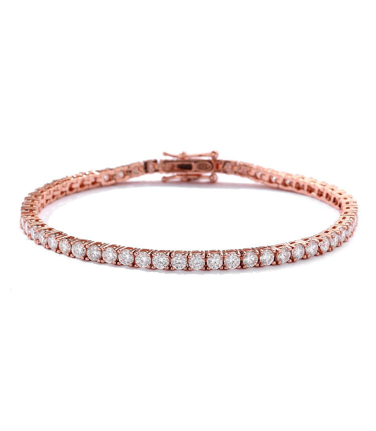 10 Points Moissanite Bracelet Tennis Chain S925 Sterling Silver