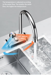 Kitchen Electric Water Tap  Water Heater Temperature Display