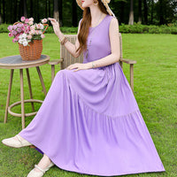 Summer Cotton Silk Dress Outer Wear