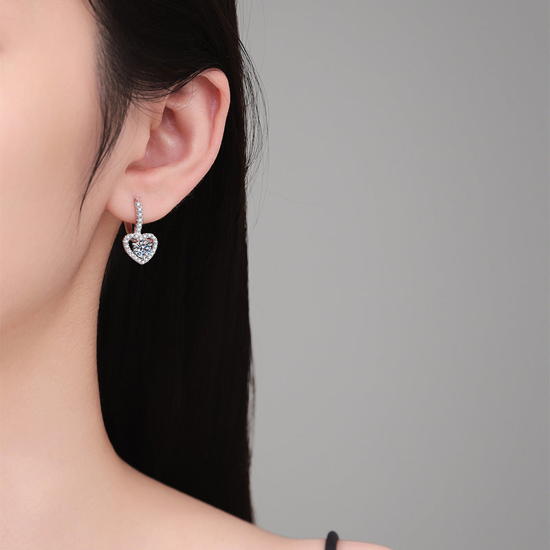 S925 Sterling Silver Moissanite Earrings High-grade