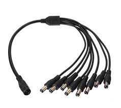5.5mm DC Power Splitter Cable - 1 to 8 Way Connector