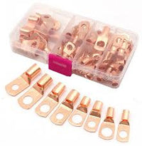 140PCS Cable Lugs Copper Ring Crimp Terminal/Plier Car Battery Wire Connectors