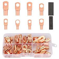 140PCS Cable Lugs Copper Ring Crimp Terminal/Plier Car Battery Wire Connectors