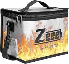 Zeee Lipo 安全袋 电动自行车电池防火袋 大容量用于储存充电电池防爆安全防护袋 RC 部件