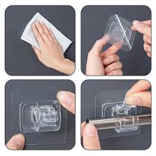 Strong Adhesive Double-Sided Wall Hooks - 2pcs