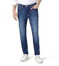High Waist Retro Blue Smoke Straight Denim Pants