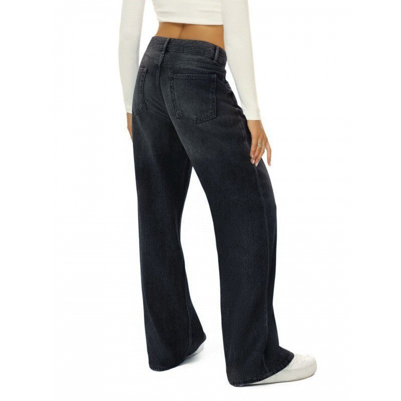 European And American Foreign Trade Washed Distressed High Waist women