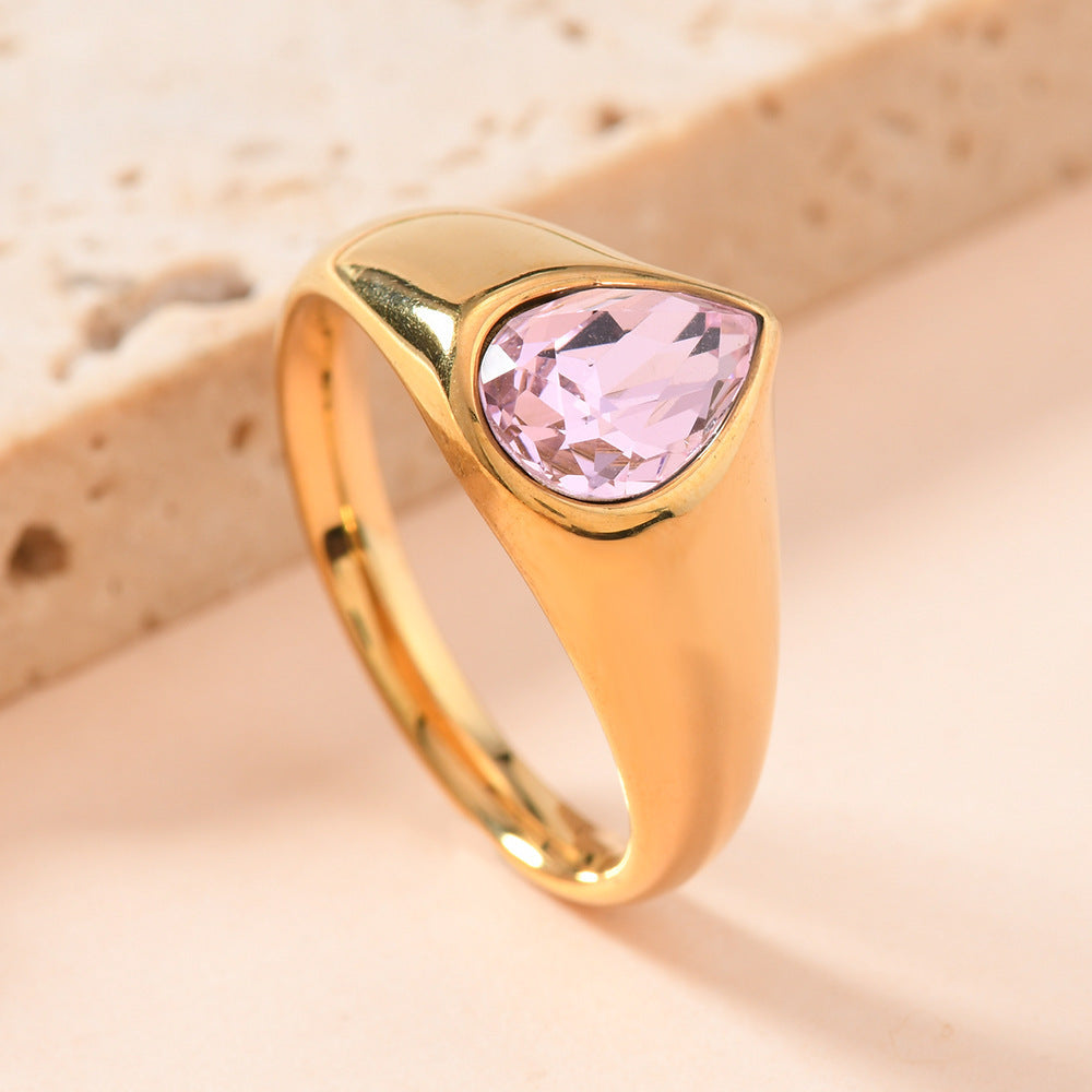 Rings Fashion Personality Teardrop-shaped Ring