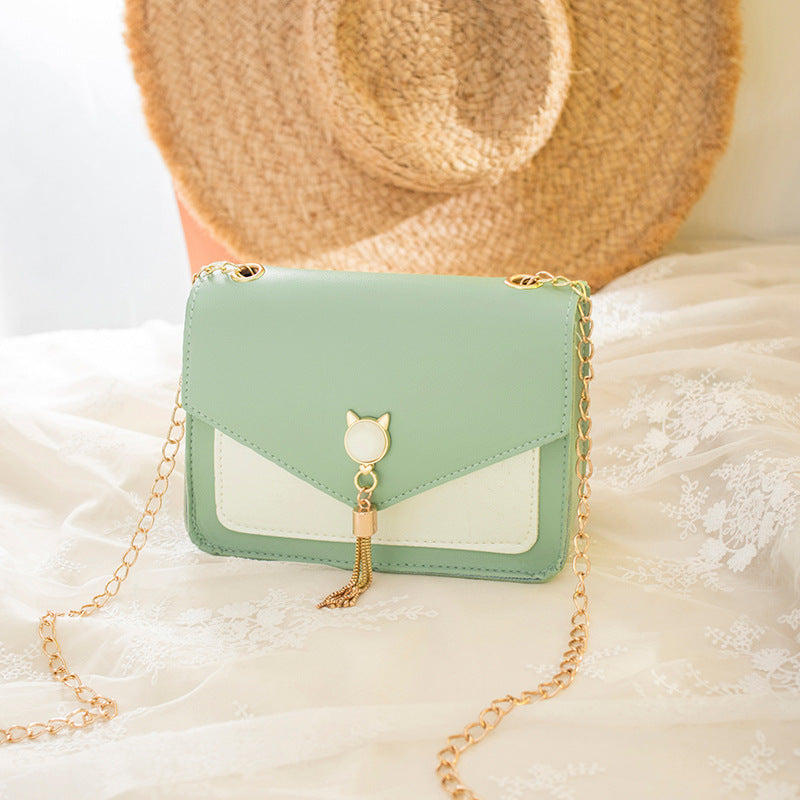 Small Messenger Bag New Sweet And Cute Cat Tassel Decoration