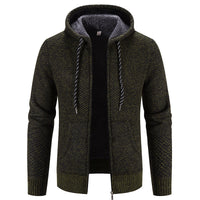 Winter Coat Zipper Closure Solid Color Long Sleeves Drawstring With Hat Keep Warm