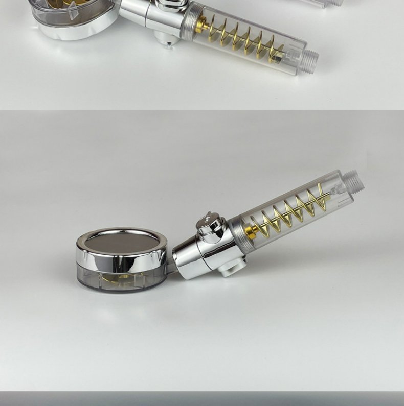 Small Waist Supercharged Shower Head Twin-turbo