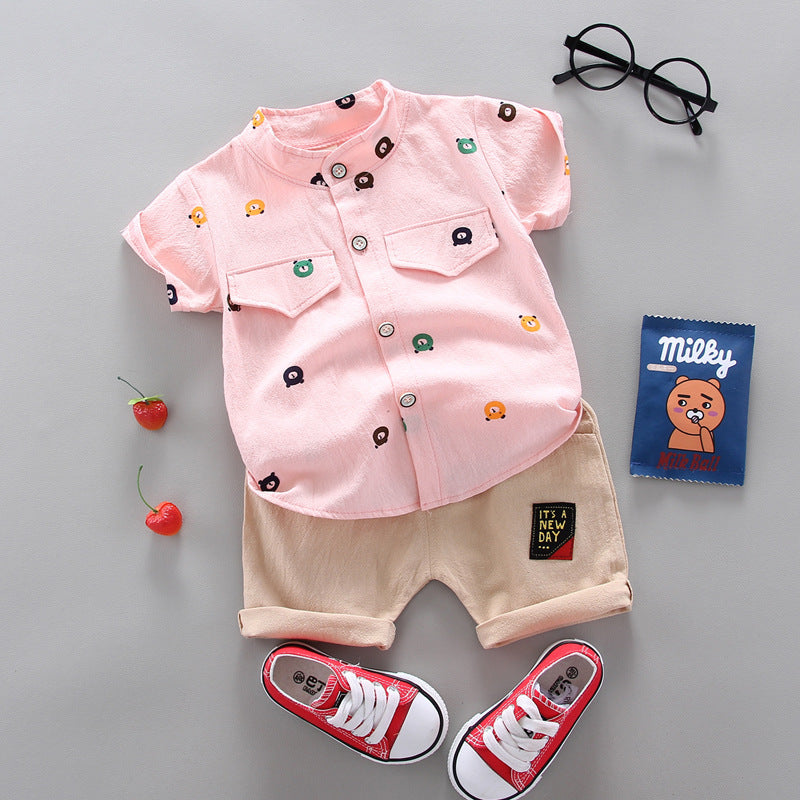 Summer Korean Style 1-4 Years Old Infant Children's Suit