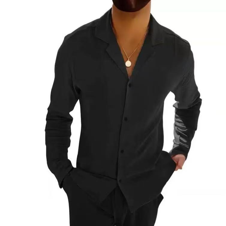 Men's Coat Button Cardigan Slim Lapel Sports Casual