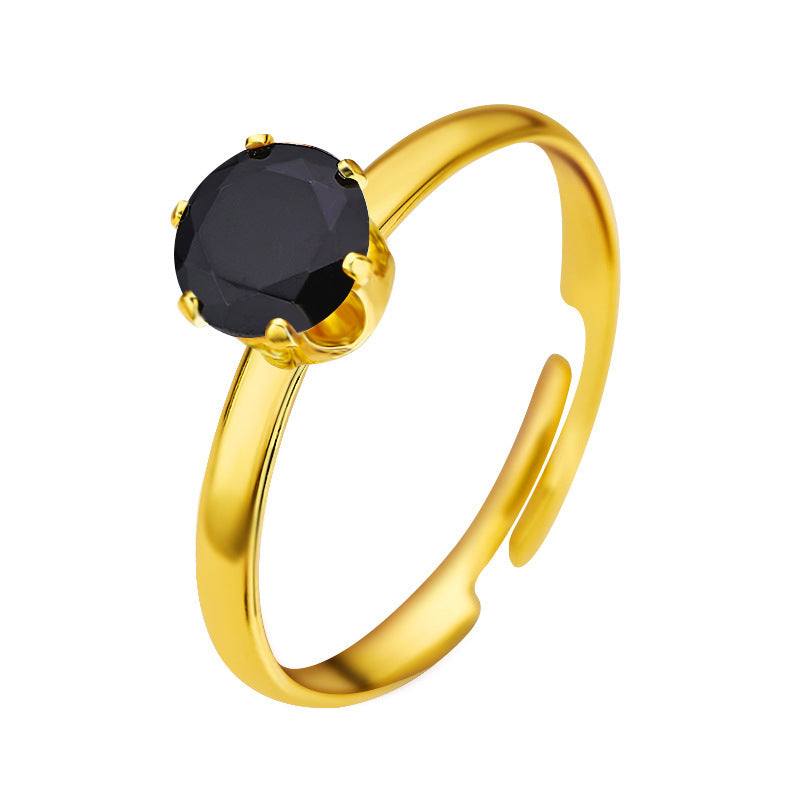 Ring 18K Gold Plating Mini Drill Ins Fashion Personality