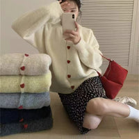 Round Neck All-matching Design Love Girl Buckle