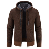 Winter Coat Zipper Closure Solid Color Long Sleeves Drawstring With Hat Keep Warm