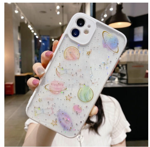 Transparent Glitter Color Frame Mobile Phone Case