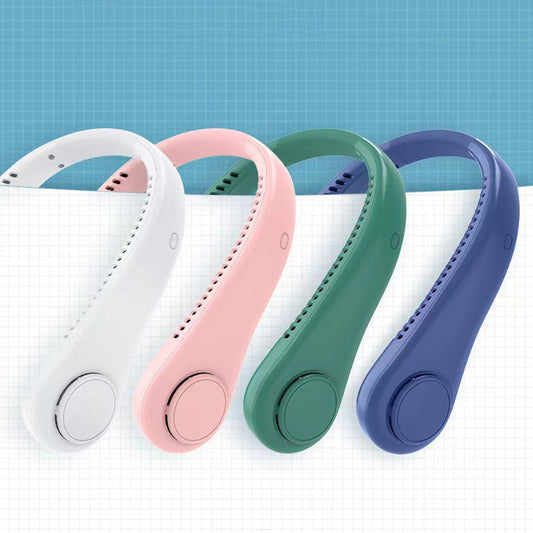 Mini Hanging Handheld Leafless Hanging Neck Fan Portable Silent