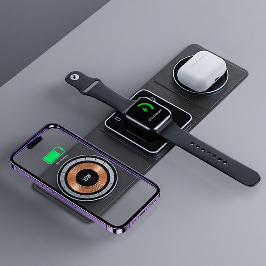 3 IN 1 Magnetic Folding Wireless Charger Station For I Phone