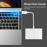 USB C 3 In 1 Hub Converter Type-C Adapter SD Card Reader