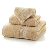 Long-staple Cotton Three-piece Set Towels Square Scarf
