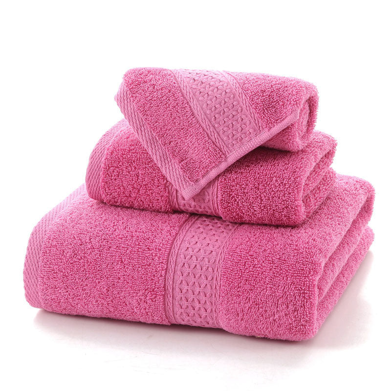 Long-staple Cotton Three-piece Set Towels Square Scarf