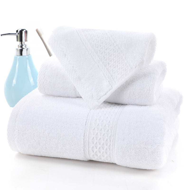 Long-staple Cotton Three-piece Set Towels Square Scarf