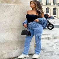 Women Autumn And Winter New Hot Selling Multi-pocket Denim