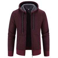 Winter Coat Zipper Closure Solid Color Long Sleeves Drawstring With Hat Keep Warm