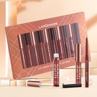 Lip Liner And Lipstick Makeup 12 Pcs Set 6 Matte Lipstick 6 Lip Liner Pen