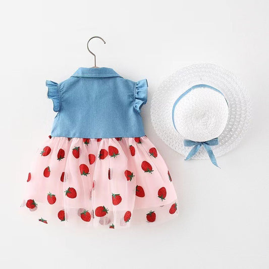 Fashion Girls Dress Streamer Denim