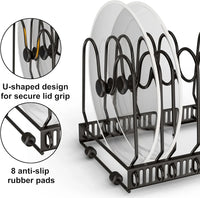Expandable Pot Lid Organizer, Pots And Pans Lid Rack,