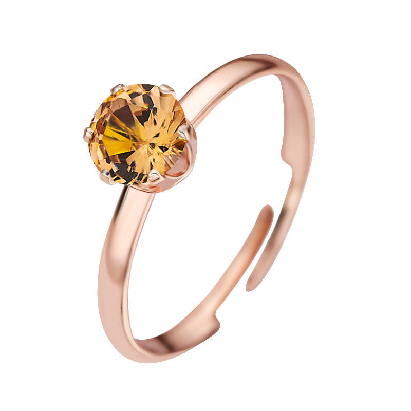Ring 18K Gold Plating Mini Drill Ins Fashion Personality