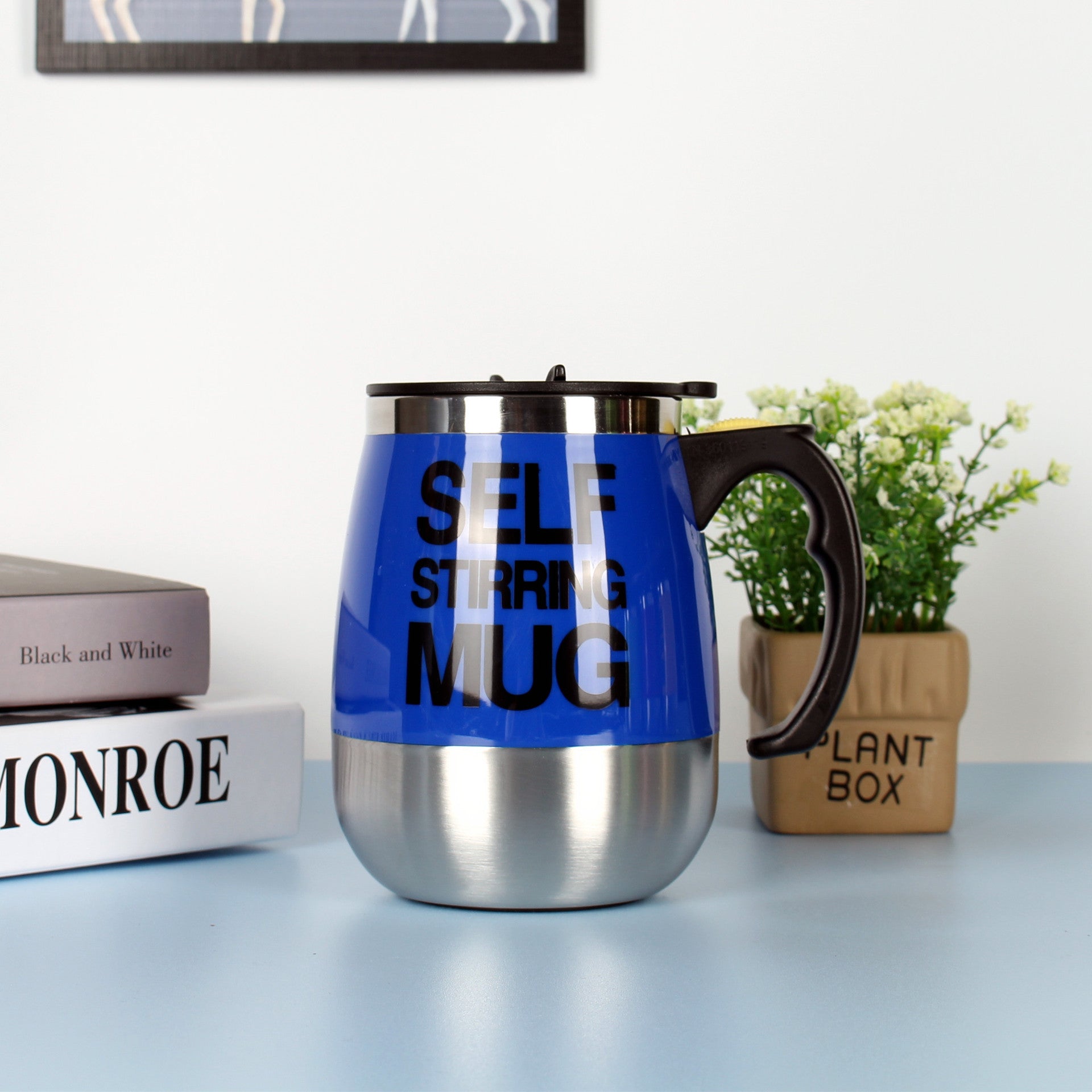 Electric Self Stirring Coffee Mug Cup Stainless Steel Automatic
